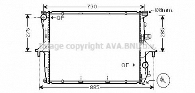 AVA QUALITY COOLING vw2214 -  Радиатор, охлаждение двигателя